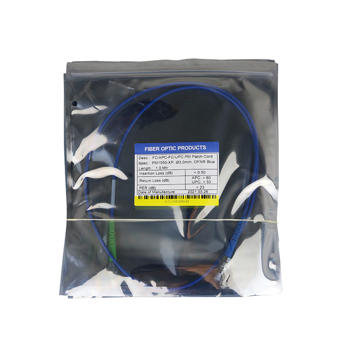 保偏型单模单芯跳线-1950nm, 2000nm, 2050nm