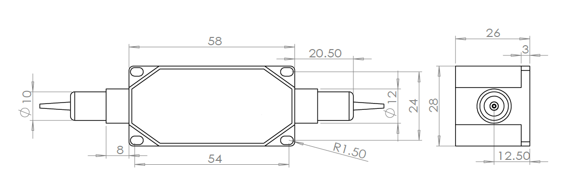 532~980nm 保偏TGG隔离器