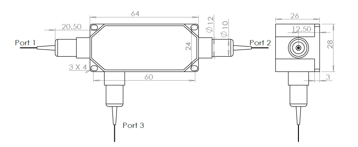 532～980nm保偏TGG光纤环形器